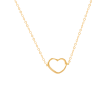 Collar en oro amarillo de 18K con corazón calado Online Hot Sale