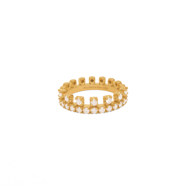 Anillos en oro amarillo de 18k medio riviere con brillantes Online now