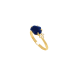 Anillo oro amarillo de 18K con cuarzo azul marino pentagonal Online