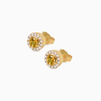 Aretes en oro amarillo de 18K con citrinos y brillantes Online now