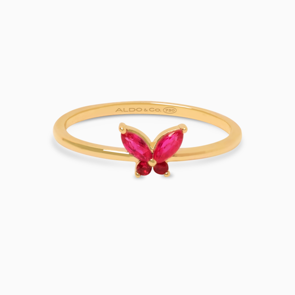 Anillo mariposa de Rubí For Discount