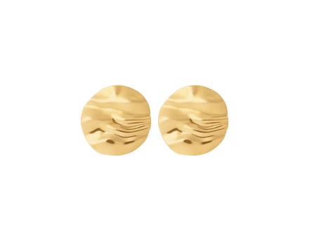 Aretes en oro amarillo de 18k ondas Sale