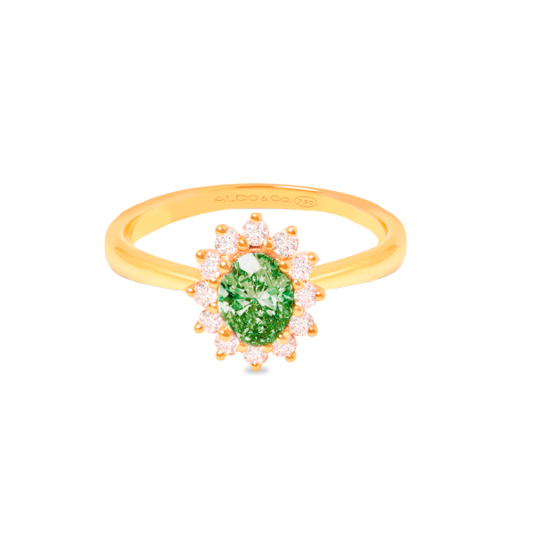 Anillo oro amarillo 18K Lady Di con peridot Discount