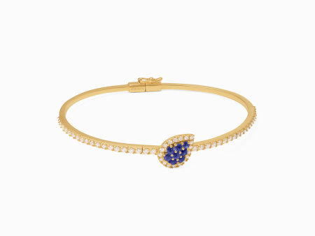 Pulsera bangle oro amarillo de 18K con zafiros y brillantes Hot on Sale