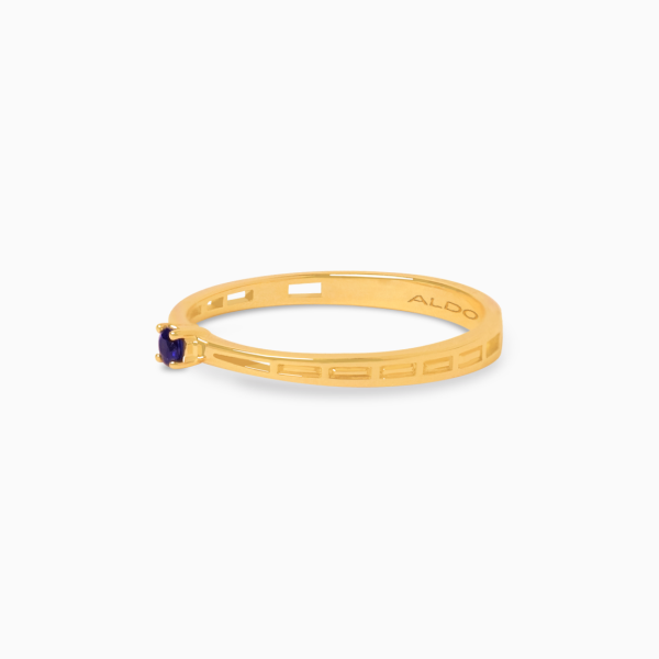 Anillo Downtown Glow en oro amarillo de 18K con zafiro Online now