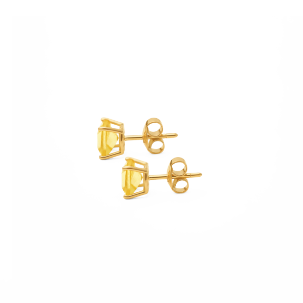 Aretes en oro amarillo de 18k con citrino Online now