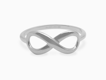 Anillo en oro blanco de 18K infinito Sale