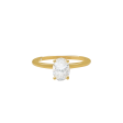 Anillo en oro amarillo de 18K solitario con brillante oval Online Hot Sale