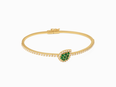 Pulsera bangle oro amarillo de 18K con esmeraldas y brillantes Online Sale