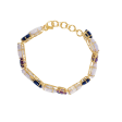 Pulsera en oro rosado de 18K amatista. opalo lila, cuarzo azul marino y brillantes Online Sale