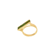 Anillo oro amarillo de 18K con 3 turmalinas verdes baguettes For Discount