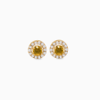 Aretes en oro amarillo de 18K con citrinos y brillantes Online now