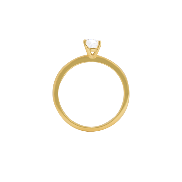 Anillo en oro amarillo de 18K solitario con brillante oval Online Hot Sale