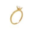 Anillo en oro amarillo de 18K solitario con brillante oval Online Hot Sale