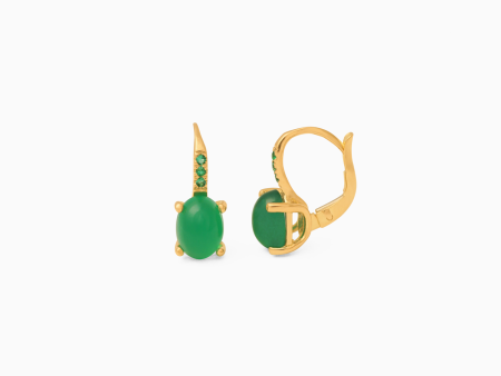 Aretes argollas en oro amarillo de 18k con Agatha Discount