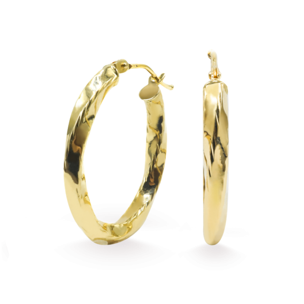 Argollas entorchadas en oro amarillo 18k lisas Sale