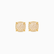 Aretes en oro amarillo de 18K con full brillantes pave Supply