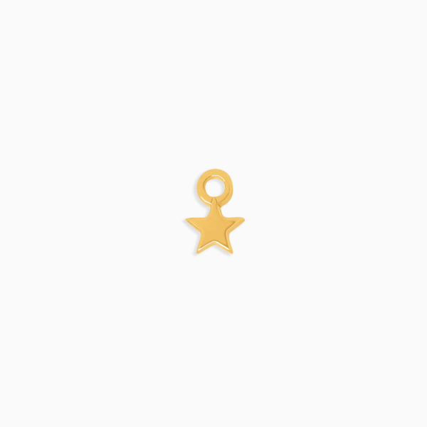 Charm en oro amarillo de 18K estrella For Cheap