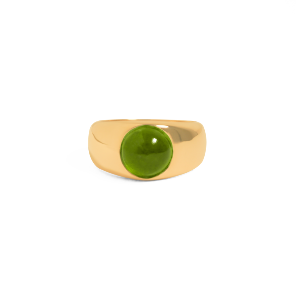 Anillo oro amarillo de 18k con turmalina verde Supply