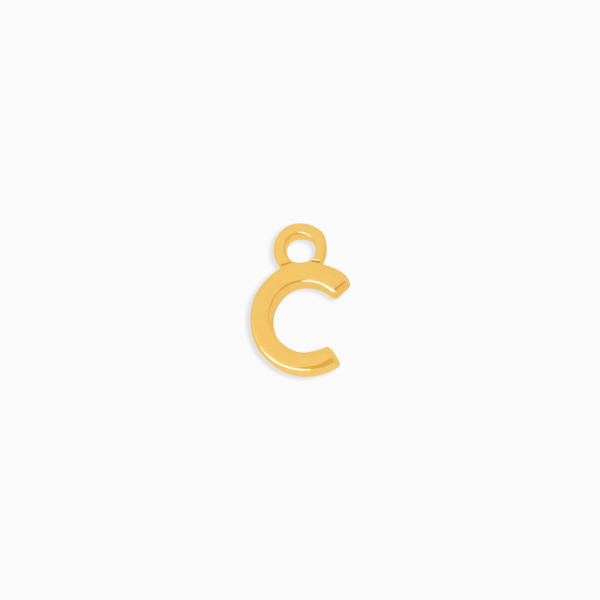 Charm en oro amarillo de 18K letra C Supply