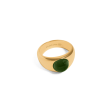 Anillo oro amarillo de 18K turmalina verde oscuro Online now