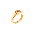 Anillo en oro amarillo de 18K aro grueso con andalucita oval Cheap