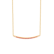 Collar en oro amarillo de 18K barrita curvo con zafiro rosado Cheap