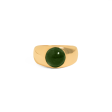 Anillo oro amarillo de 18K turmalina verde oscuro Online now