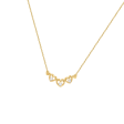 Collar en oro amarillo de 18K con 5 corazones Hot on Sale