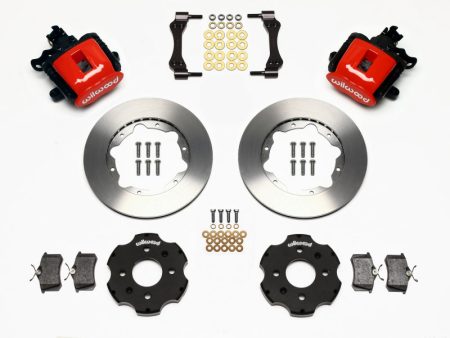 Wilwood Combination Parking Brake Rear Kit 11.00in Red Civic   Integra Disc 2.39 Hub Offset on Sale