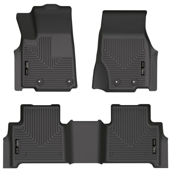 Husky Liners 2022 Jeep Grand Cherokee (New Style) Weatherbeater Black Front & 2nd Seat Floor Liner Online now