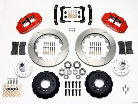 Wilwood Narrow Superlite 6R Front Hub Kit 14.00in Red 70-78 Camaro on Sale