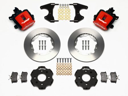 Wilwood Combination Parking Brake Rear Kit 11.00in Red Civic   Integra Drum 2.46 Hub Offset Online Hot Sale