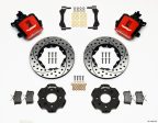 Wilwood Combination Parking Brake Rear Kit 11.00in Drilled Red Civic   Integra Disc 2.39 Hub Offset Online now