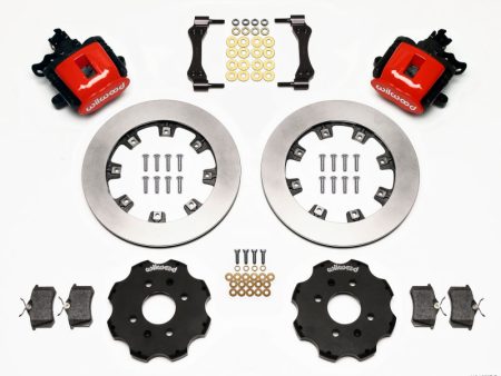 Wilwood Combination Parking Brake Rear Kit 12.19in Red Civic   Integra Disc 2.39 Hub Offset Online Sale