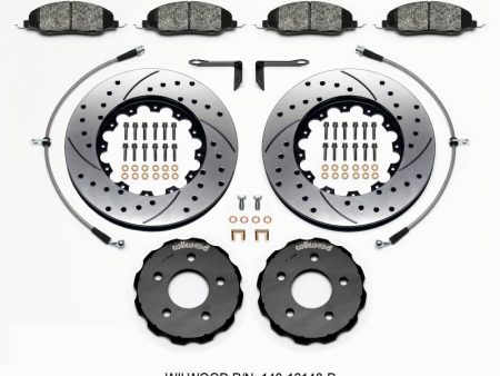 Wilwood Pro-Matrix Front Kit Drilled 05-12 Mustang GT (2pc Hat Rtr) Hot on Sale