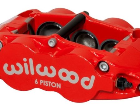 Wilwood Caliper-Narrow Superlite 6R-LH - Red 1.62 1.12 1.12in Pistons 1.10in Disc Hot on Sale