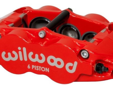 Wilwood Caliper-Narrow Superlite 6R-LH - Red 1.38 1.12 1.12in Pistons 1.10in Disc For Sale