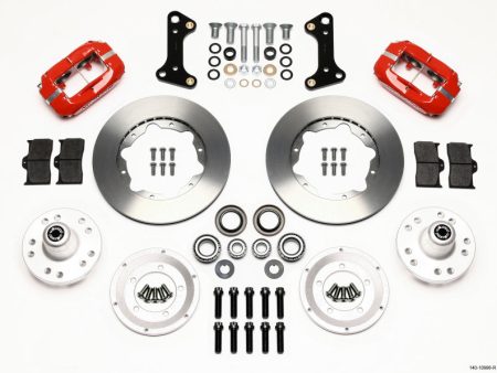 Wilwood Forged Dynalite Front Kit 11.00in Red 67-69 Camaro 64-72 Nova Chevelle Hot on Sale