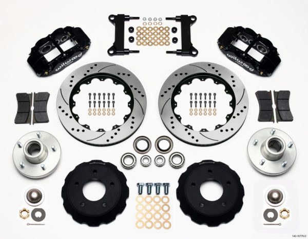 Wilwood Narrow Superlite 6R Front Hub Kit 14.00in Drilled Chevy C-10 60-87 CPP Drop Spindle Cheap