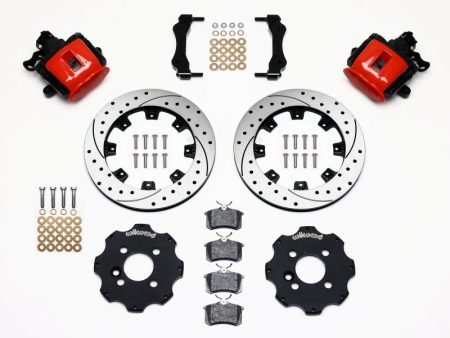 Wilwood Combination Parking Brake Rear Kit 11.75in Drilled Red Mini Cooper Fashion