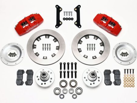 Wilwood Dynapro 6 Front Hub Kit 12.19in Red 70-78 Camaro Discount