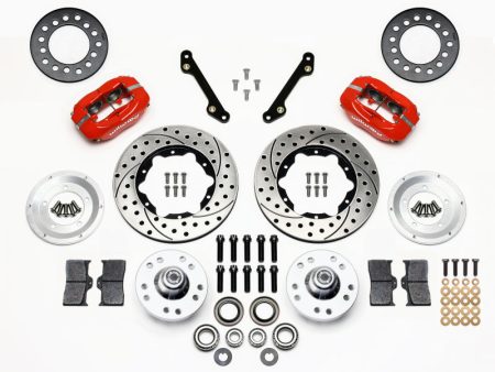 Wilwood Forged Dynalite Front Kit 11.00in Drilled Red 70-78 Camaro Fashion