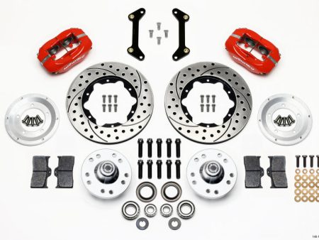 Wilwood Forged Dynalite Front Kit 11.00in Drilled Red 79-87 GM G Body Fashion