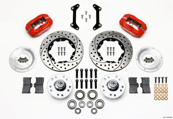 Wilwood Forged Dynalite Front Kit 11.00in Drilled Red 79-87 GM G Body Fashion